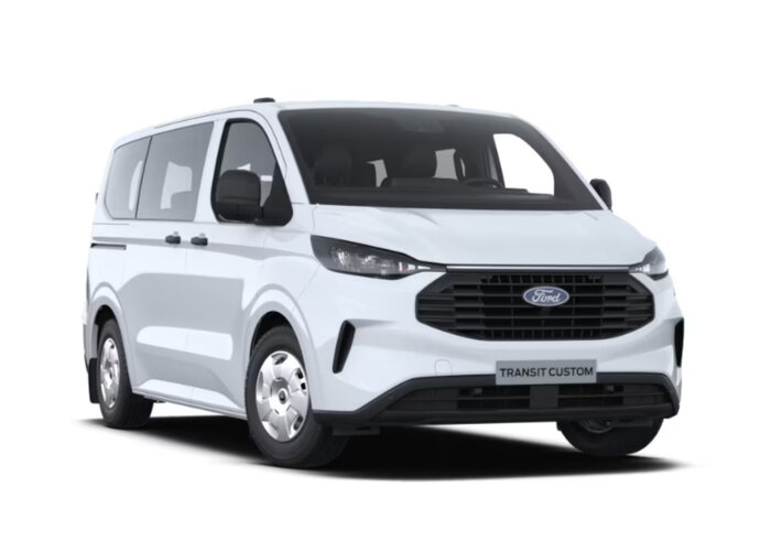 Ford Transit Custom albastru, fotografie de concept