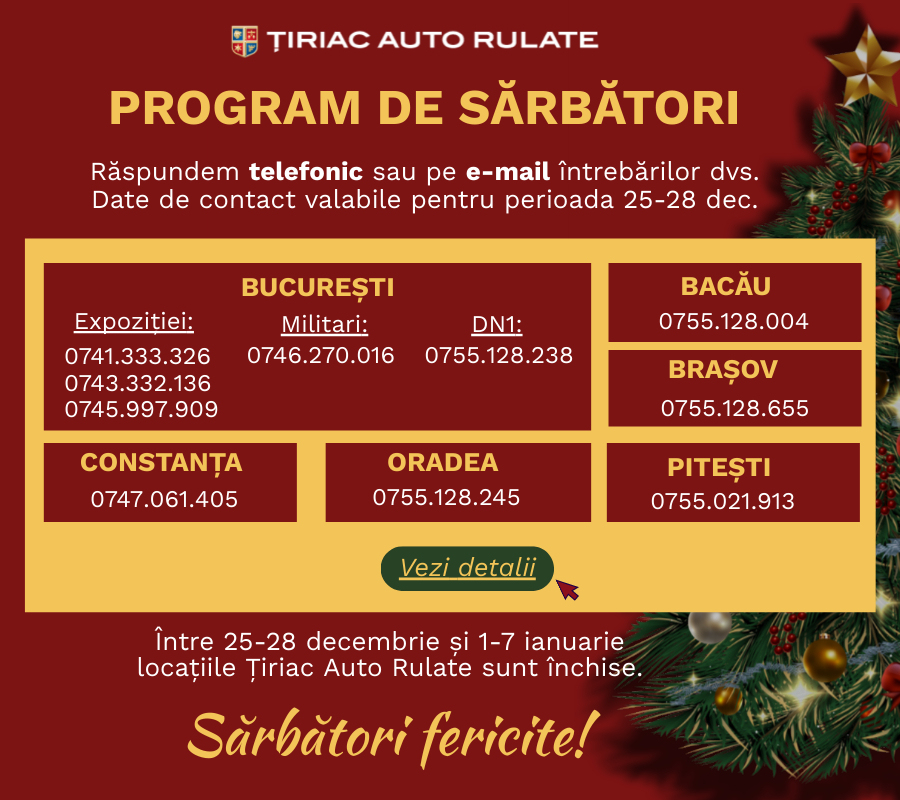 program sarbatori 2025